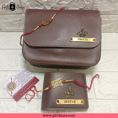 BHAI & BHABHI RAKHI COMBO (SLING BAG + WALLET)