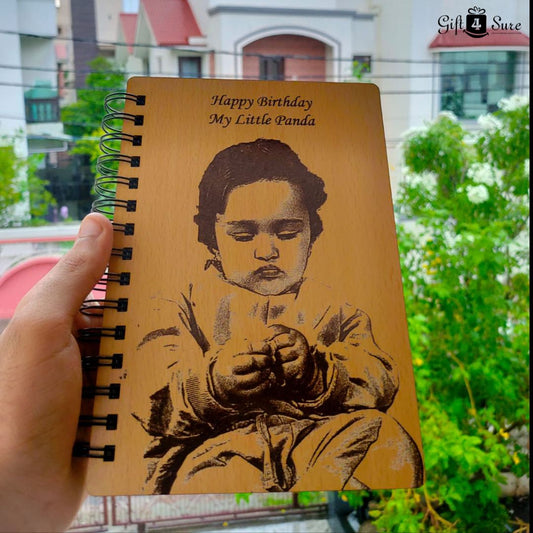 CUSTOMISE BABY PHOTO ENGRAVED DIARY