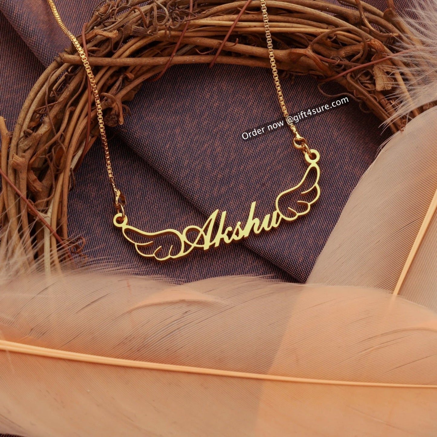 ANGEL WINGS STYLE NAME NECKLACE