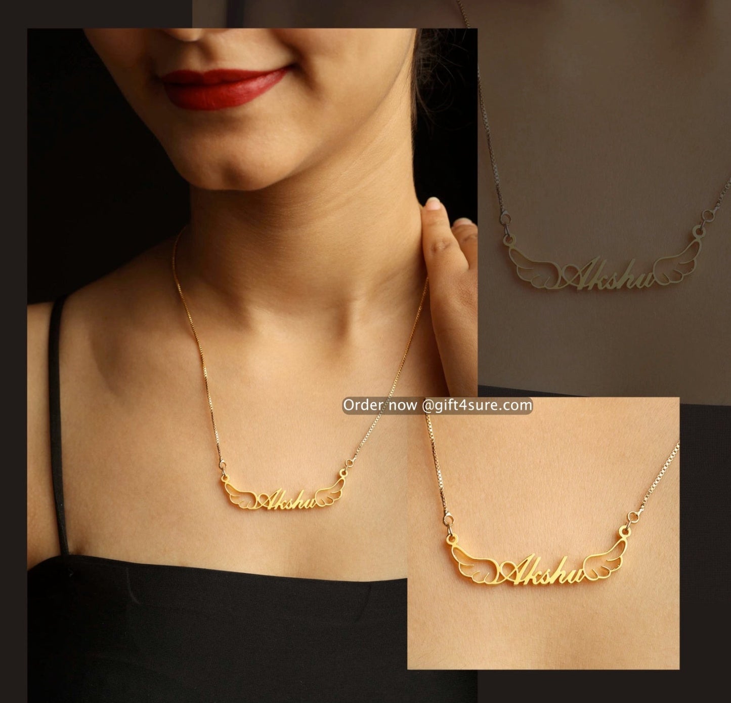 ANGEL WINGS STYLE NAME NECKLACE