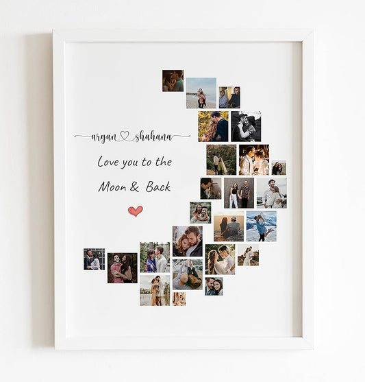ANNIVERSARY HALF MOON PHOTO FRAME