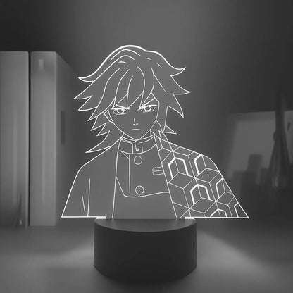 DEMON SLAYER: GIYU TOMIOKA ANIME LED LAMP (MULTICOLOR)