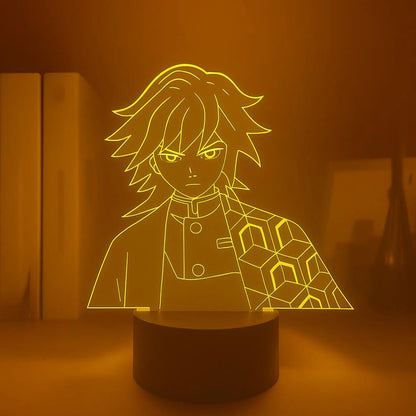 DEMON SLAYER: GIYU TOMIOKA ANIME LED LAMP (MULTICOLOR)