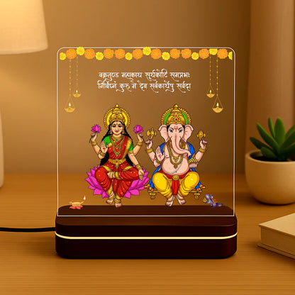 DIWALI SPECIAL: LAXMI-GANESH ACRYLIC LED LAMP