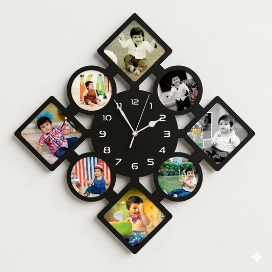 DIAMOND SHAPE WALL CLOCK