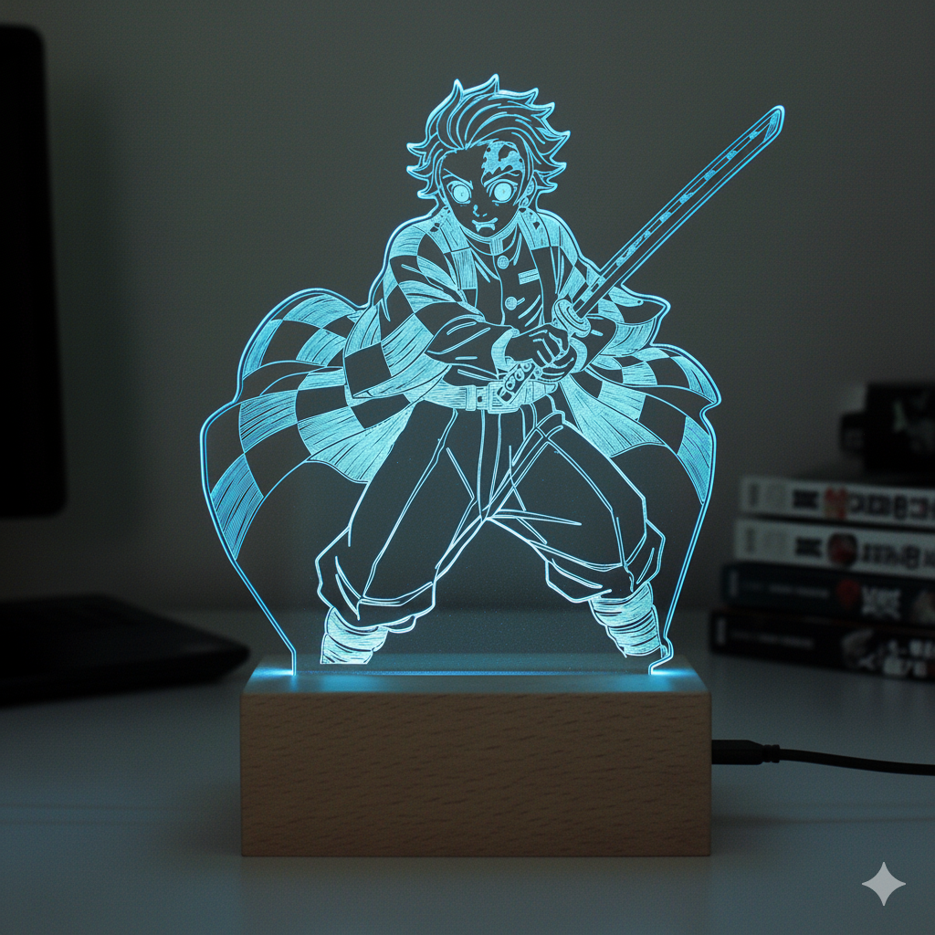 DEMON SLAYER: TANJIRO KAMADO ANIME LED LAMP (MULTICOLOR)