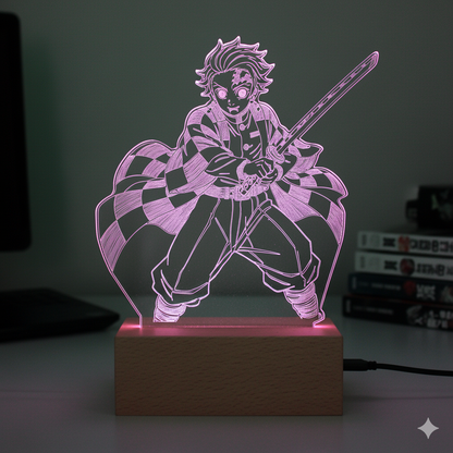 DEMON SLAYER: TANJIRO KAMADO ANIME LED LAMP (MULTICOLOR)