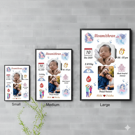 BABY BIRTH PHOTO FRAME - 4
