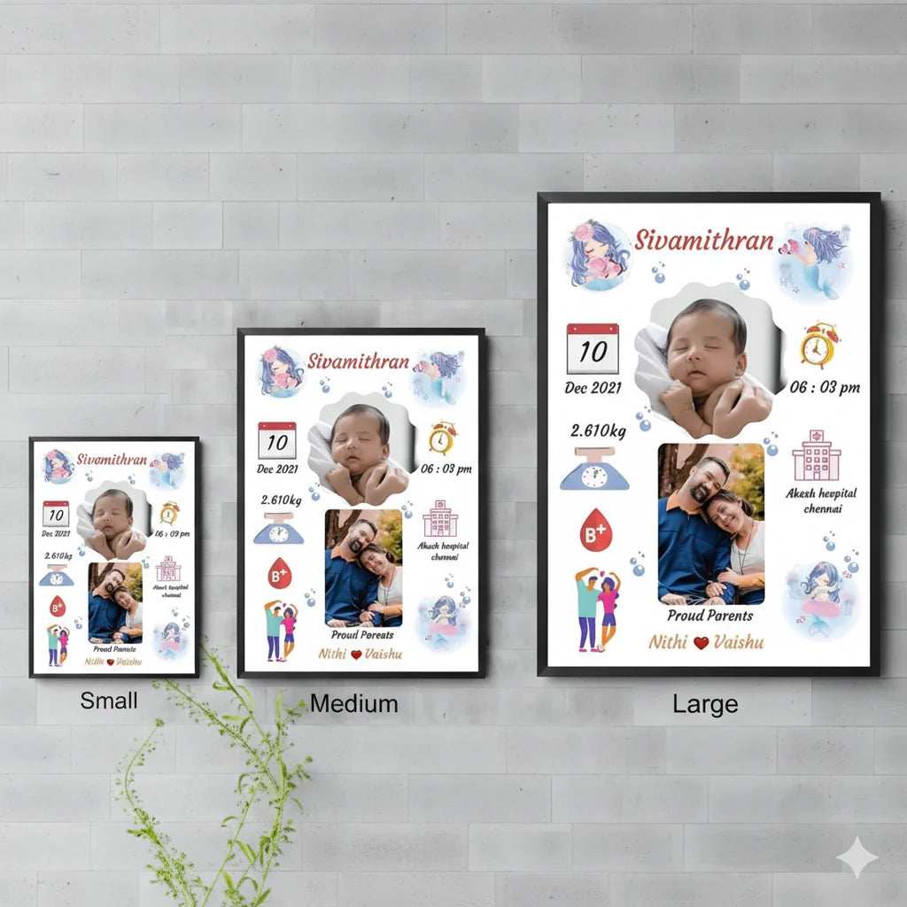 BABY BIRTH PHOTO FRAME - 4