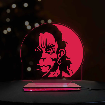HANUMAN JI ACRYLIC LED LAMP (MULTICOLOR)