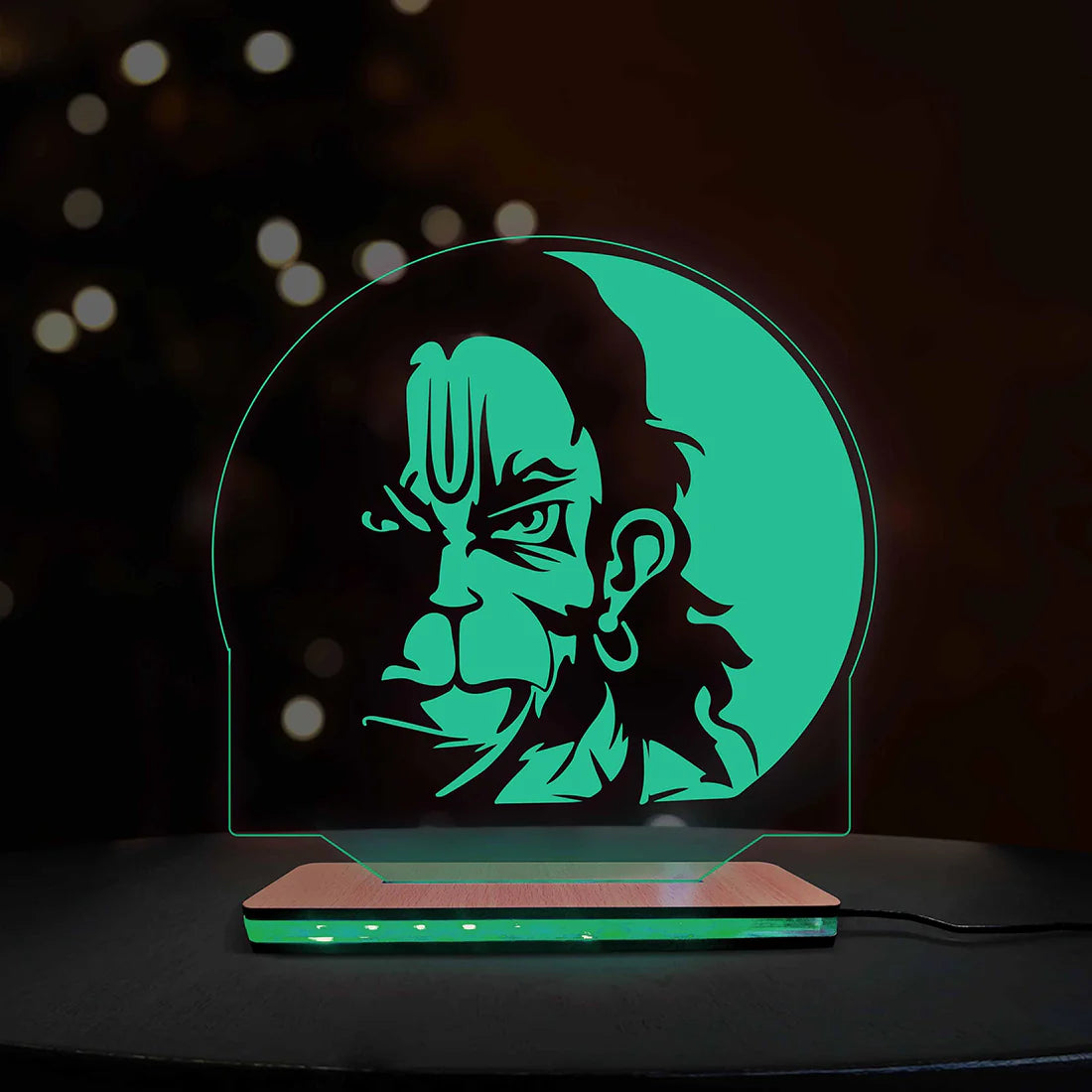 HANUMAN JI ACRYLIC LED LAMP (MULTICOLOR)