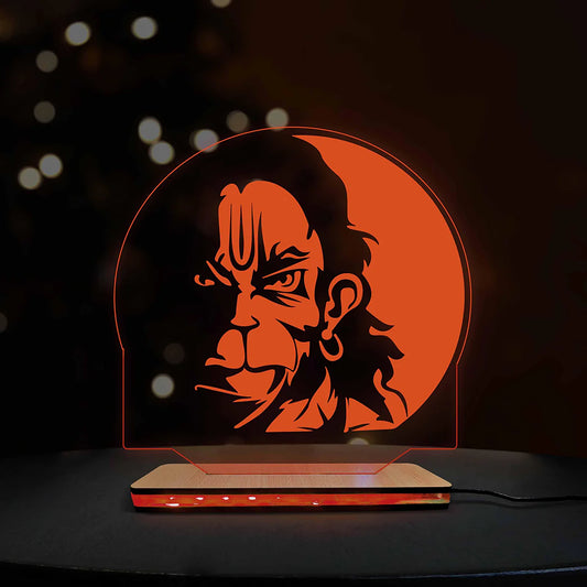 HANUMAN JI ACRYLIC LED LAMP (MULTICOLOR)