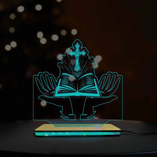 JESUS ACRYLIC  LED LAMP (MULTICOLOR)