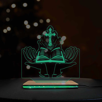 JESUS ACRYLIC  LED LAMP (MULTICOLOR)