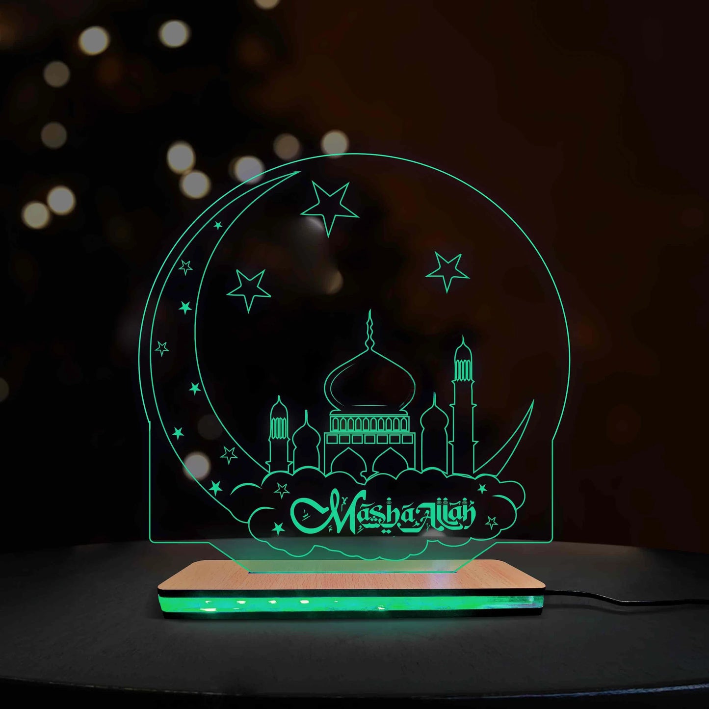 NOOR-E-MASJID ACRYLIC LED LAMP (MULTICOLOR)