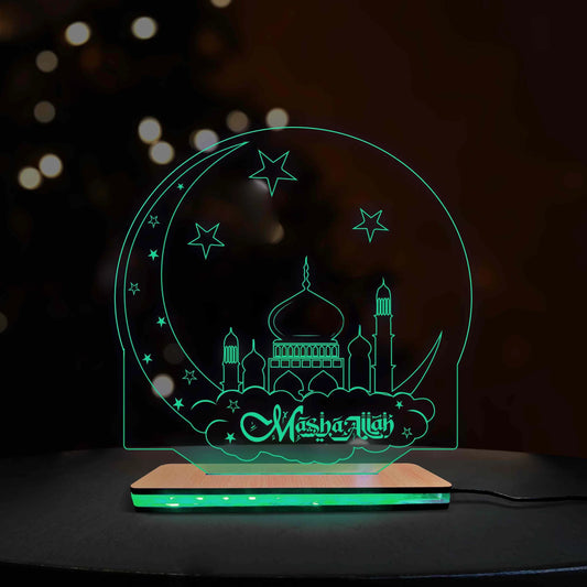 NOOR-E-MASJID ACRYLIC LED LAMP (MULTICOLOR)