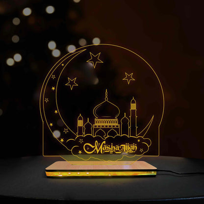 NOOR-E-MASJID ACRYLIC LED LAMP (MULTICOLOR)