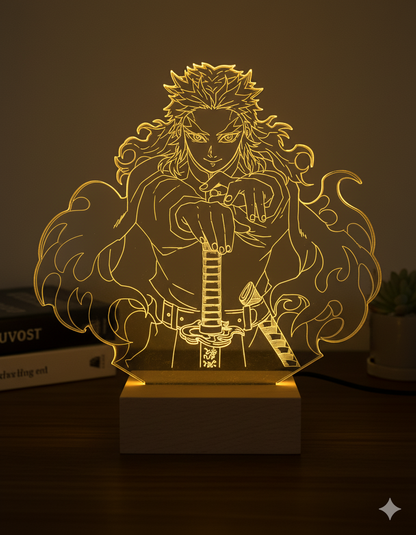 DEMON SLAYER: KYOJURO RENGOKU ANIME LED LAMP (MULTICOLOR)