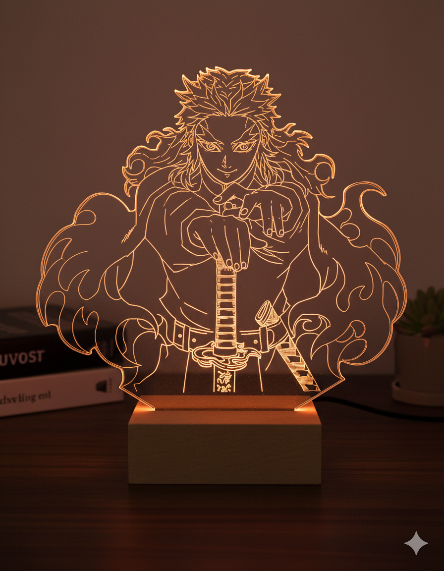 DEMON SLAYER: KYOJURO RENGOKU ANIME LED LAMP (MULTICOLOR)