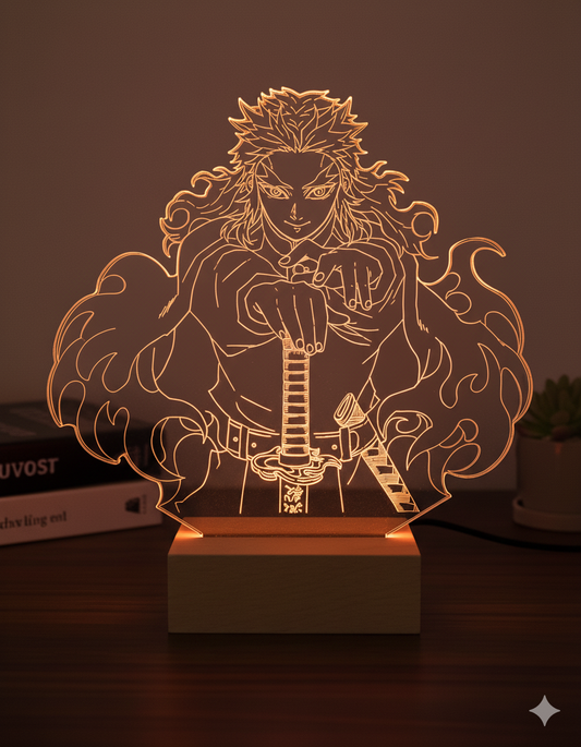 DEMON SLAYER: KYOJURO RENGOKU ANIME LED LAMP (MULTICOLOR)