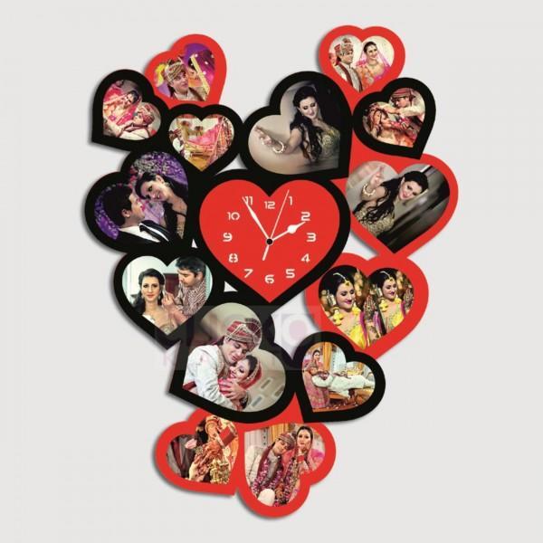 LOVE HEARTS WALL CLOCK