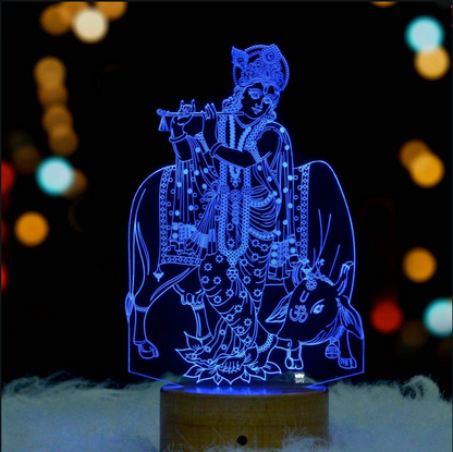 SHRI KRISHNA ACRYLIC LED LAMP (MULTICOLOR)