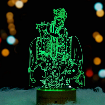 SHRI KRISHNA ACRYLIC LED LAMP (MULTICOLOR)