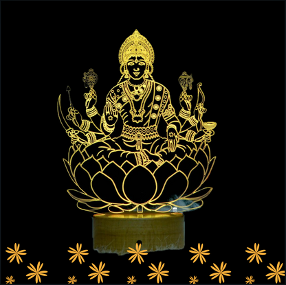 LAXMI MATA ACRYLIC LED LAMP (MULTICOLOR)