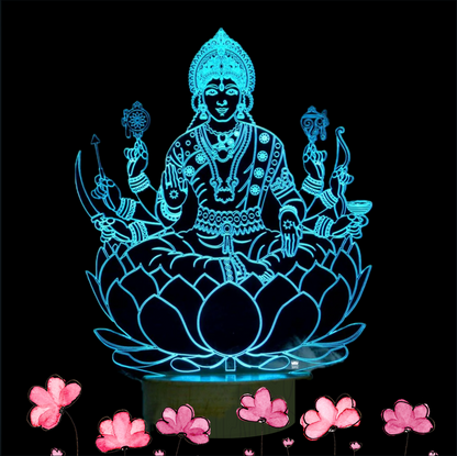 LAXMI MATA ACRYLIC LED LAMP (MULTICOLOR)