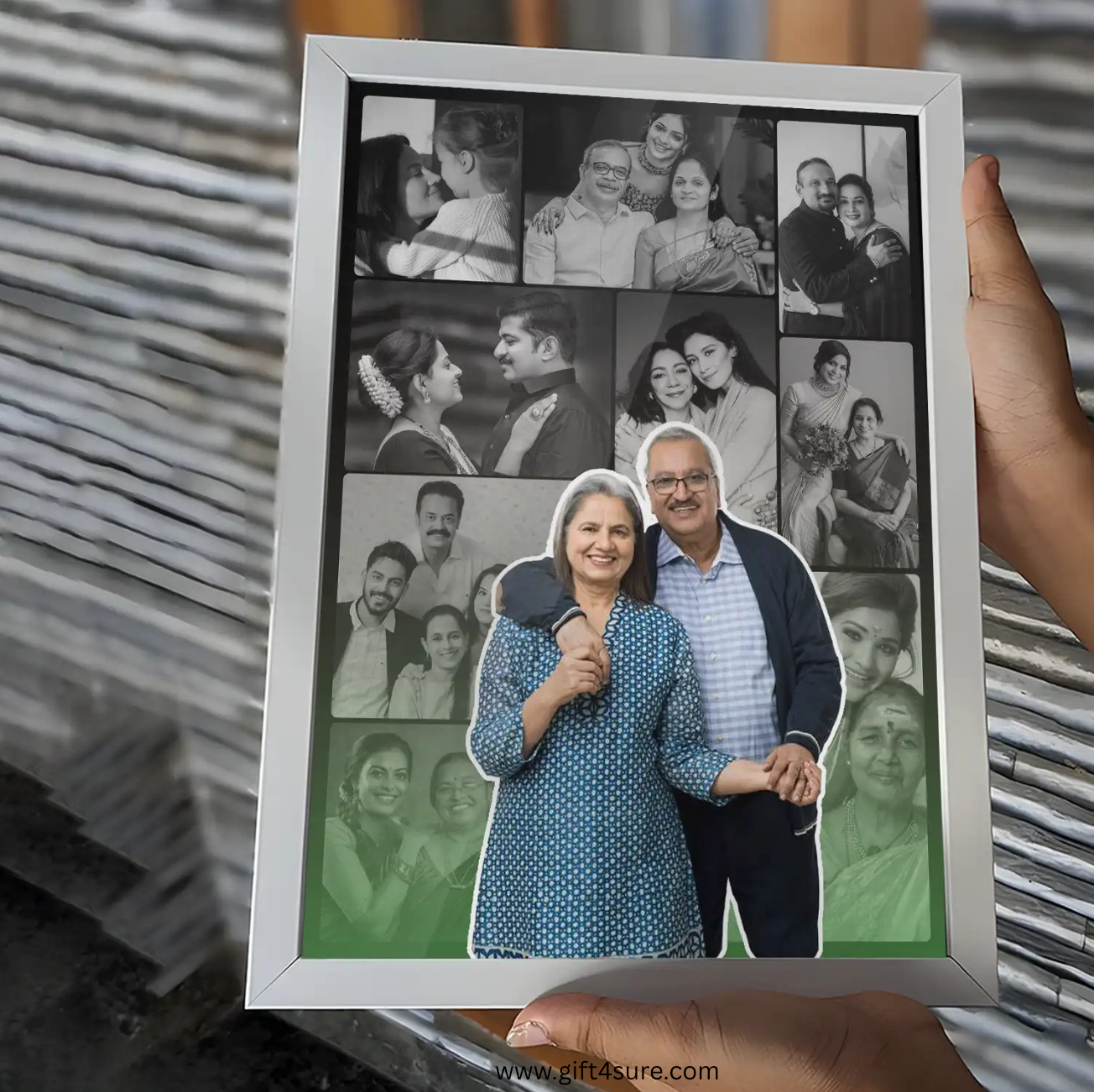 MOM-DAD PHOTO COLLAGE FRAME