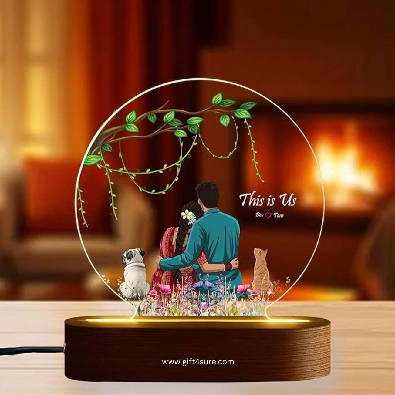 CUSTOMISED ACRYLIC CIRCLE LAMP- 2