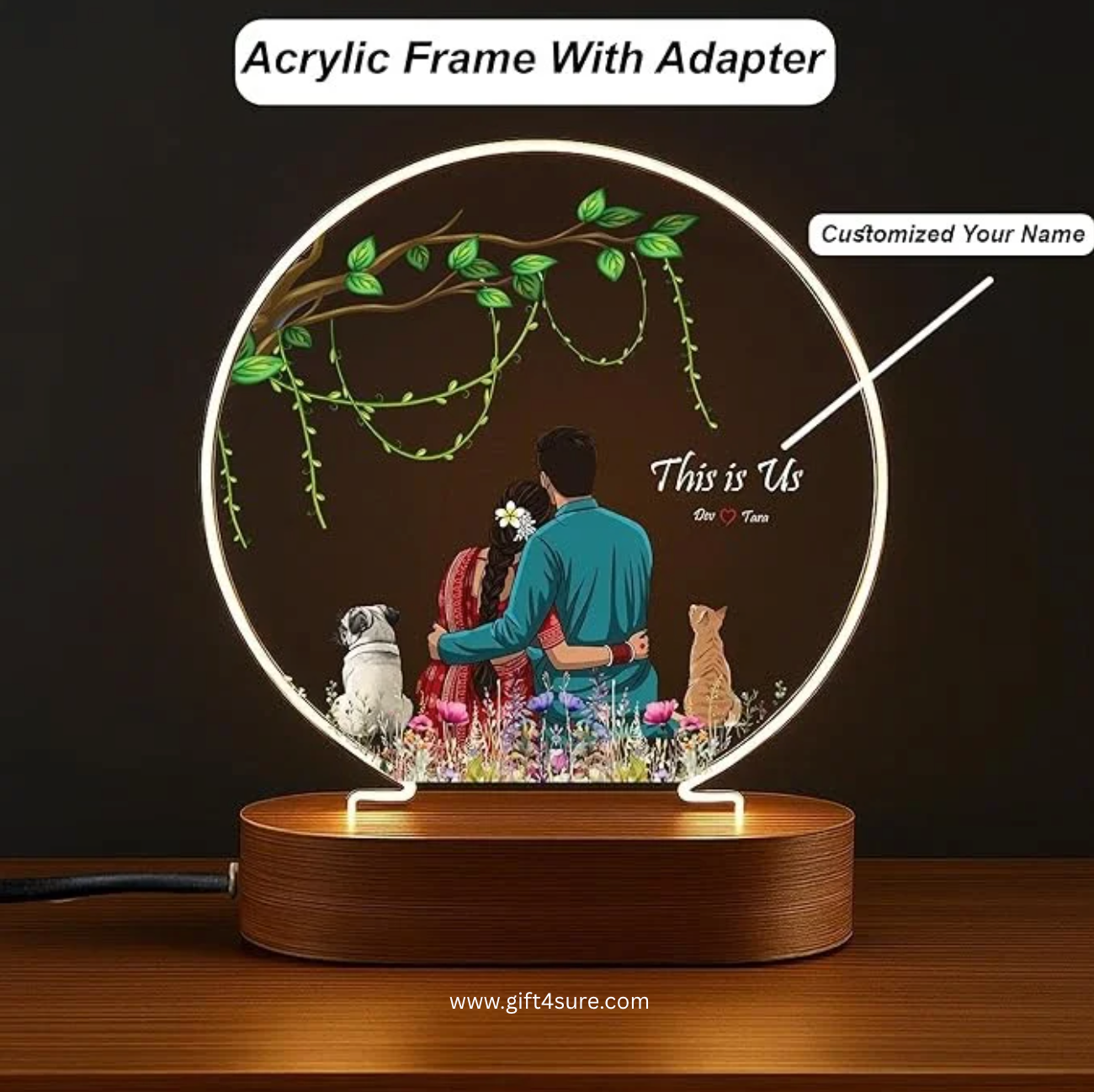 CUSTOMISED ACRYLIC CIRCLE LAMP- 2