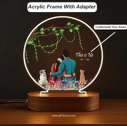 CUSTOMISED ACRYLIC CIRCLE LAMP- 2