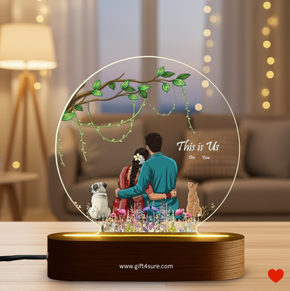 CUSTOMISED ACRYLIC CIRCLE LAMP- 2