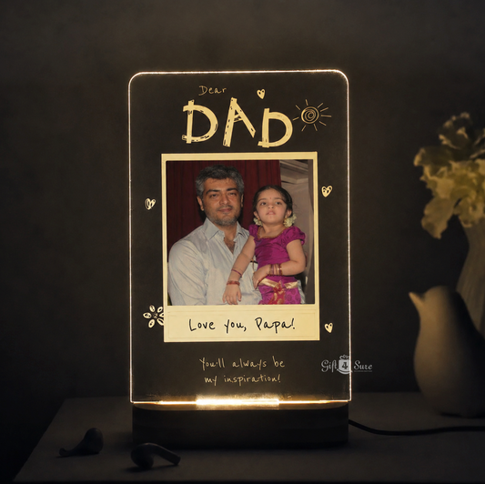 NOSTALGIC DEAR DAD ACRYLIC LED LAMP