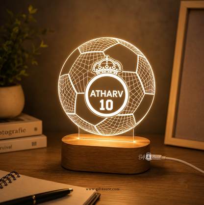 PERSONALISED FOOTBALL NIGHT LAMP