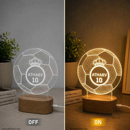 PERSONALISED FOOTBALL NIGHT LAMP