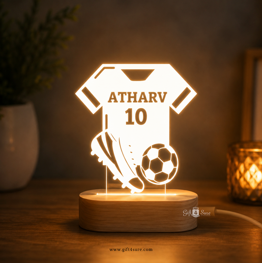PERSONALISED FOOTBALL JERSEY NIGHT LAMP