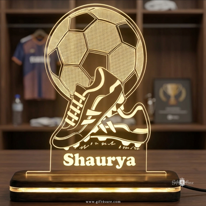 PERSONALISED FOOTBALL & CLEATS NIGHT LAMP-1