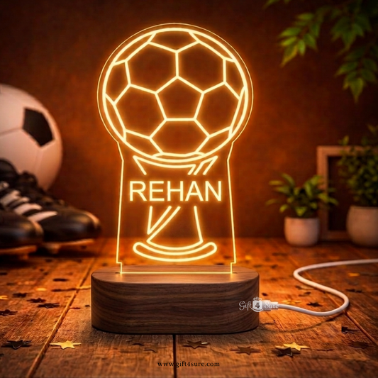 PERSONALISED FOOTBALL TROPHY NIGHT LAMP