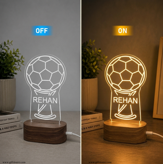 PERSONALISED FOOTBALL TROPHY NIGHT LAMP