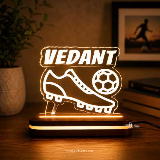 PERSONALISED FOOTBALL & CLEATS NIGHT LAMP-2