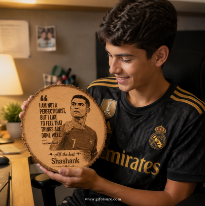 NATURAL WOODEN SLICE (FOOTBALL LEGENDS EDITION)-2