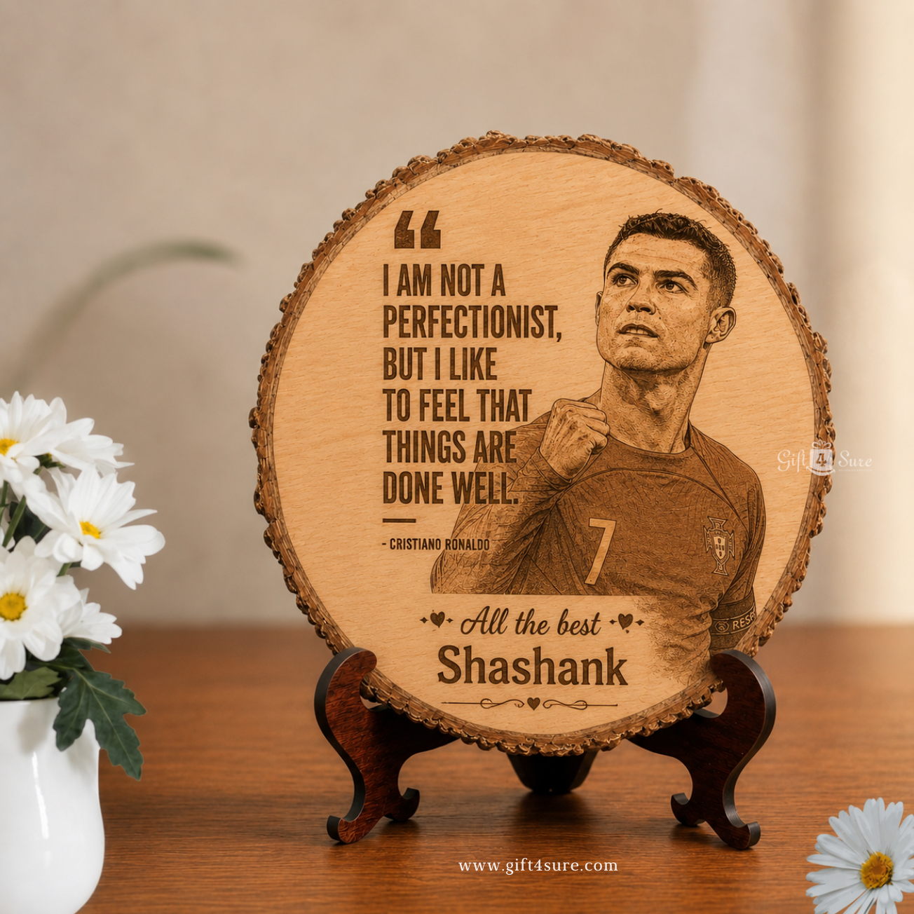 NATURAL WOODEN SLICE (FOOTBALL LEGENDS EDITION)-2