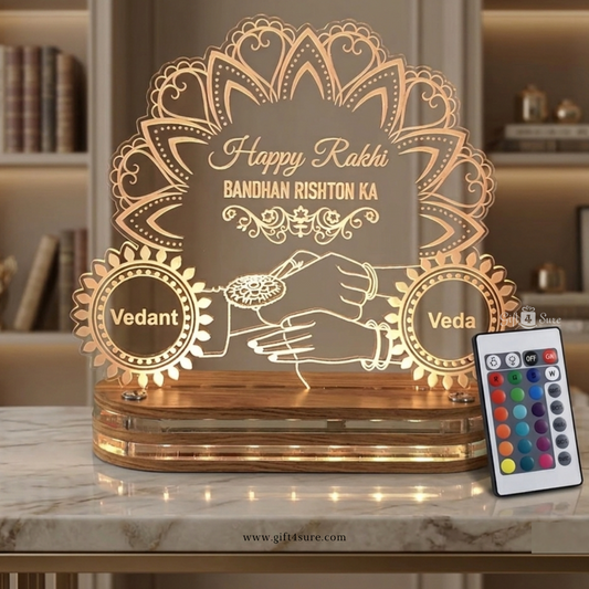 RAKSHA BANDHAN ACRYLIC LED LAMP(MULTICOLORS)