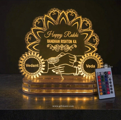 RAKSHA BANDHAN ACRYLIC LED LAMP(MULTICOLORS)