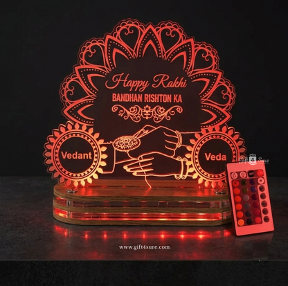RAKSHA BANDHAN ACRYLIC LED LAMP(MULTICOLORS)