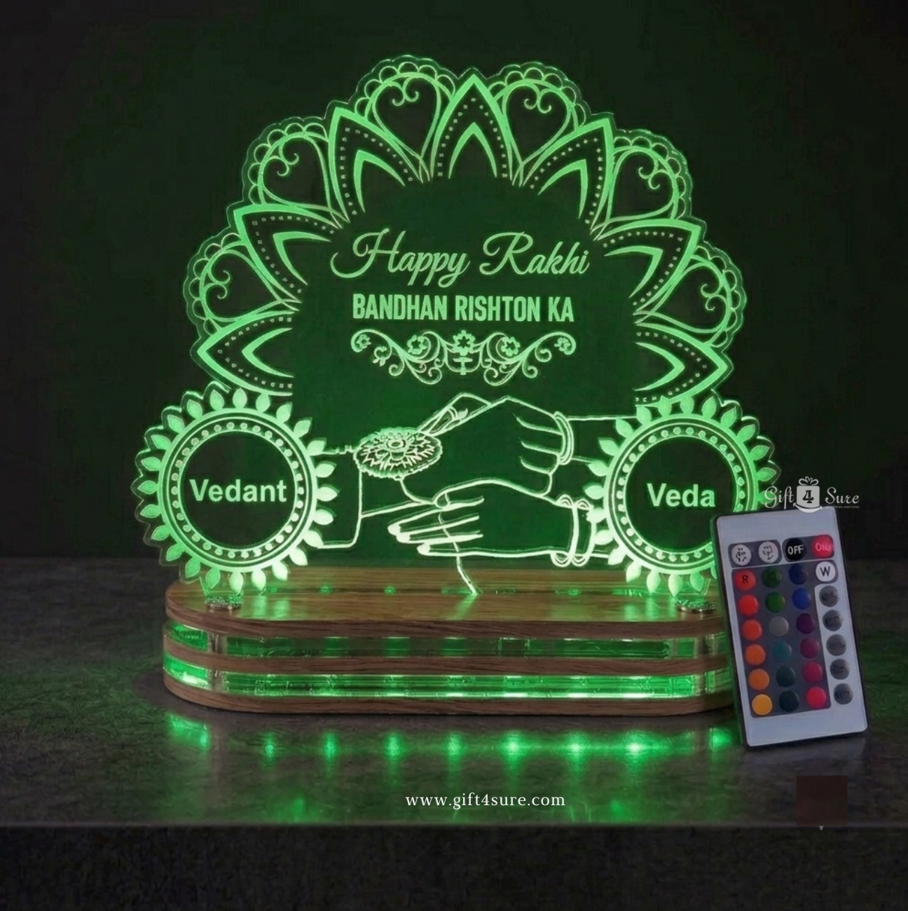 RAKSHA BANDHAN ACRYLIC LED LAMP(MULTICOLORS)