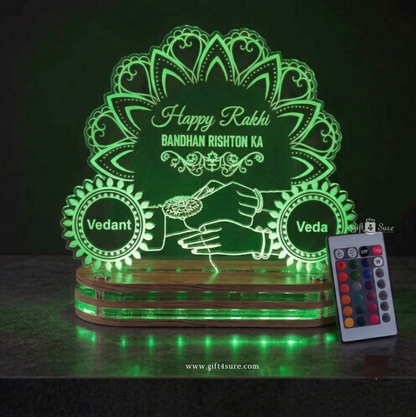 RAKSHA BANDHAN ACRYLIC LED LAMP(MULTICOLORS)