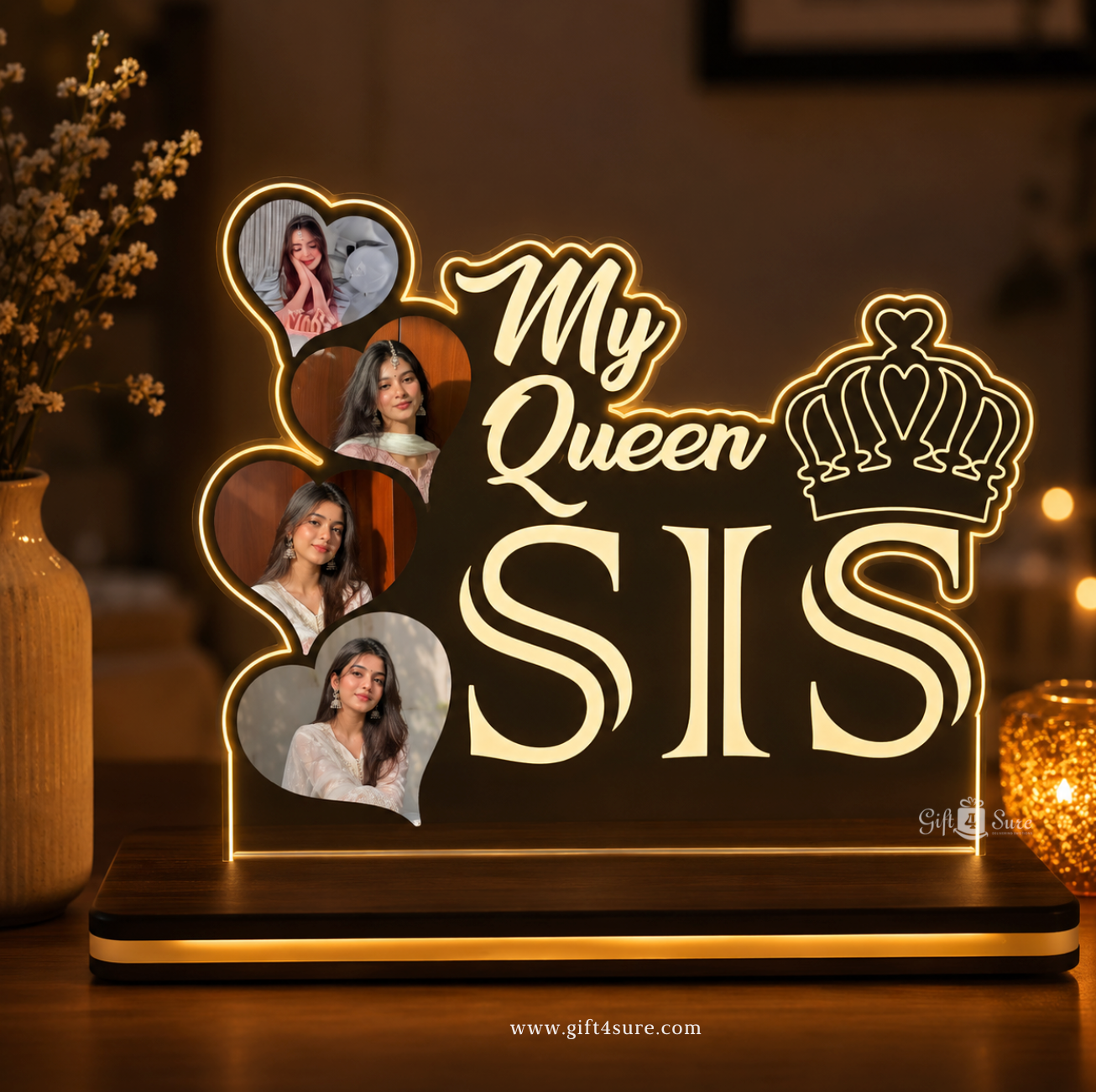 MY QUEEN SIS PHOTO LED ACRYLIC LAMP